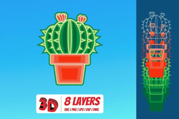 3D Cactus SVG: Depth Meets Versatility