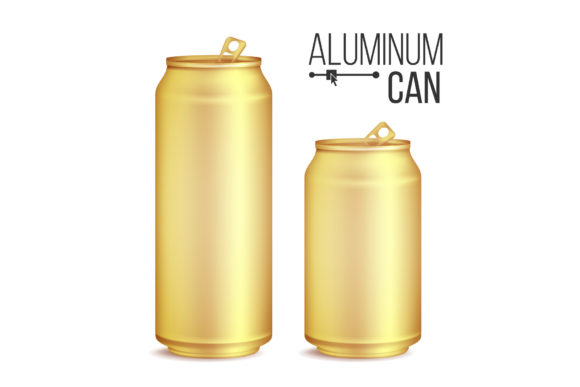 3D Cans Set Vector Gold: Practical Uses for Creative Projects