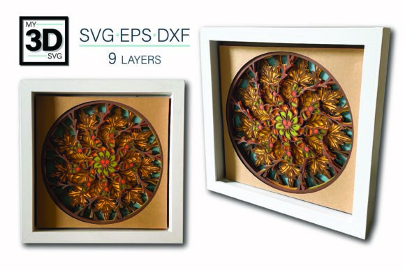 3D Fall Mandala SVG: Elevate Autumn Design Projects