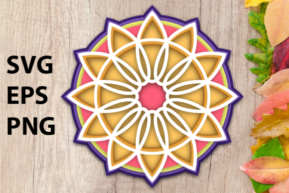 3D Flowers Mandala SVG: A Design Essential