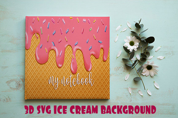 3D Ice Cream Background SVG: A Modern Design Resource Compared