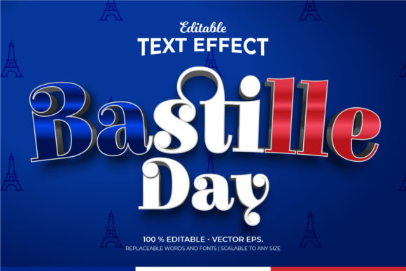 Bastille Day 3D Editable Text Effects: Blending Heritage with Modern Design