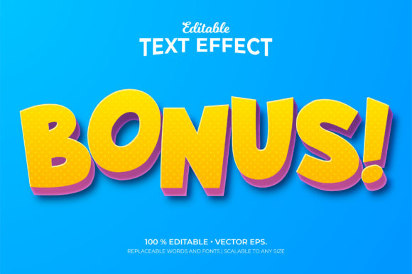 Bonus 3D Style Editable Text Effects Explained