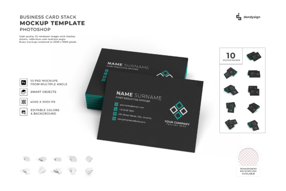 Business Card 3D Mockup Template Bundle for Real Branding Projects