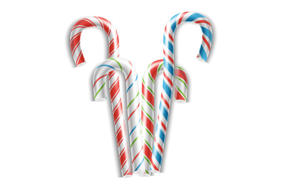 Classic Candy Cane Vector. 3D Realistic: Display Font with Depth