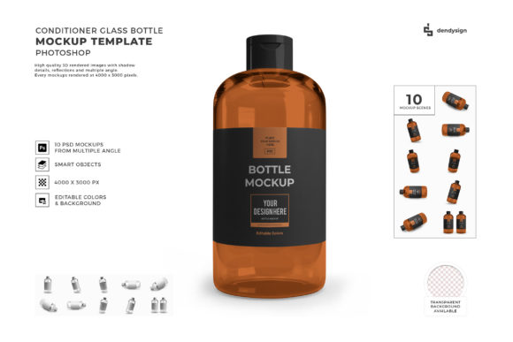 Conditioner Bottle 3D Mockup Bundle PSD