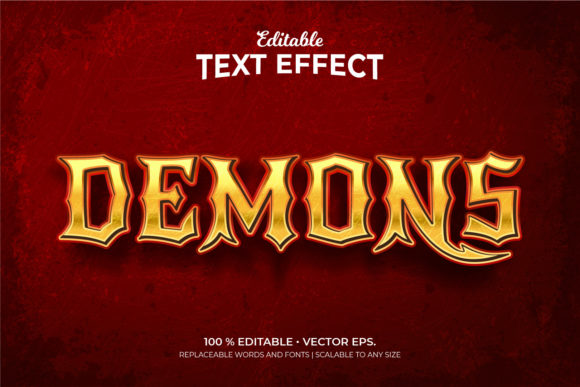 Demons 3D Style Editable Text Effects – A Practical Tool for Bold Visual Messaging