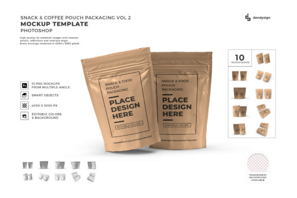 Design Better Branding with the Snack Pouch Packaging 3D Mockup Bundle 2