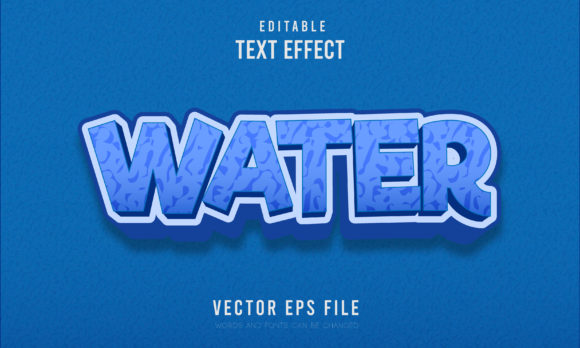 Editable Water 3D Font Effect: Creative Applications