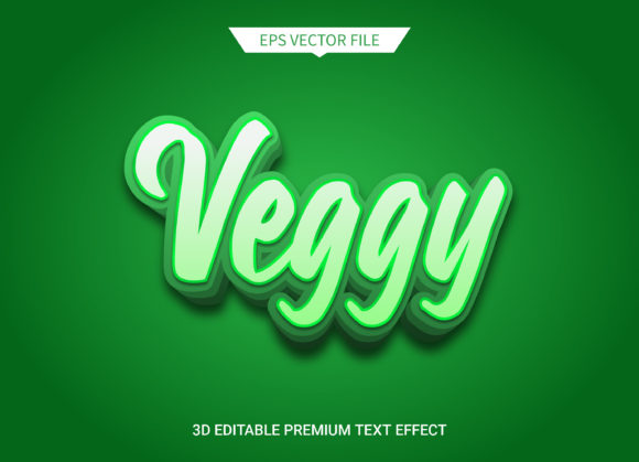 Green Vegetable 3D Editable Text Effect: A Fresh Take on Modern Design