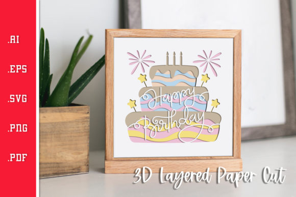Happy Birthday Cake 3D Layered Paper Cut: A Detailed Evaluation for Crafters and Gift-Givers