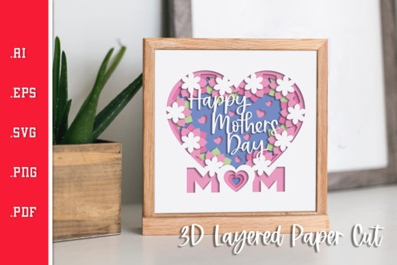 Happy Mothers Day 3D Layered Paper Cut: Crafting a Personal Tribute That Stands Out