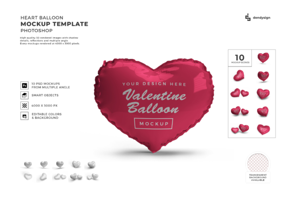 Heart Balloon 3D Mockup Template Bundle: A Practical Evaluation for Designers and Marketers