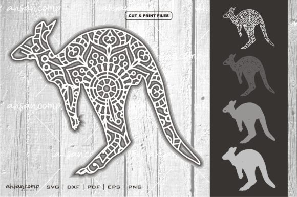 Kangaroo Mandala SVG 3D Layered: A Creative Tool for Designers and Hobbyists