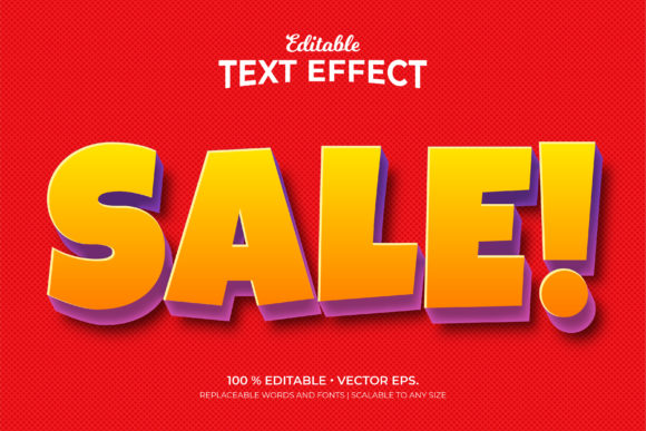 Sale 3D Style Editable Text Effects