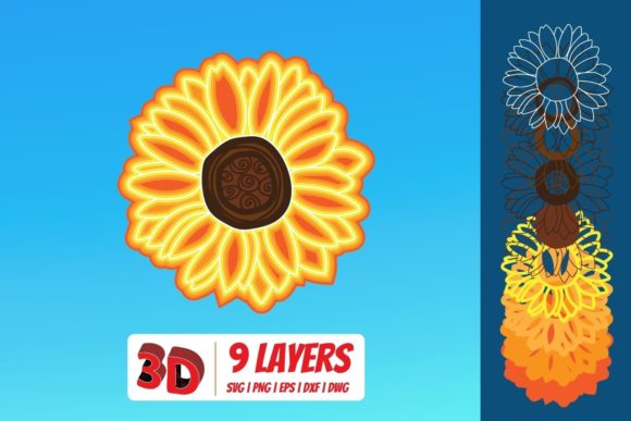 The 3D Sunflower SVG: Merging Dimensional Depth with Botanical Precision