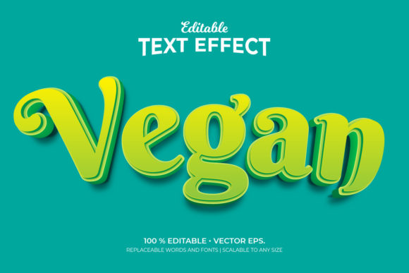 Vegan 3D Style Text Effects That Actually Pop