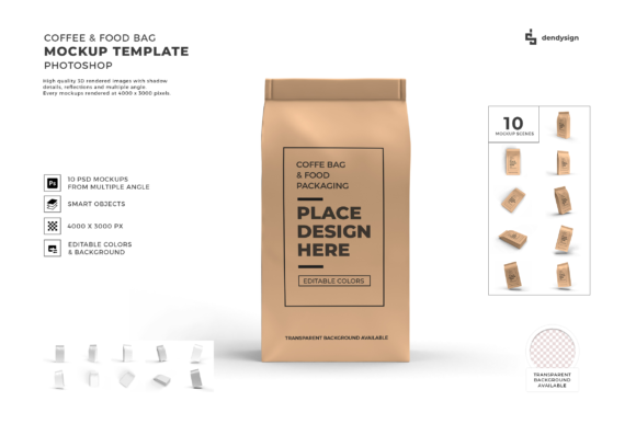 Why a Coffee Food Bag 3D Mockup Bundle Changes Your Packaging Game